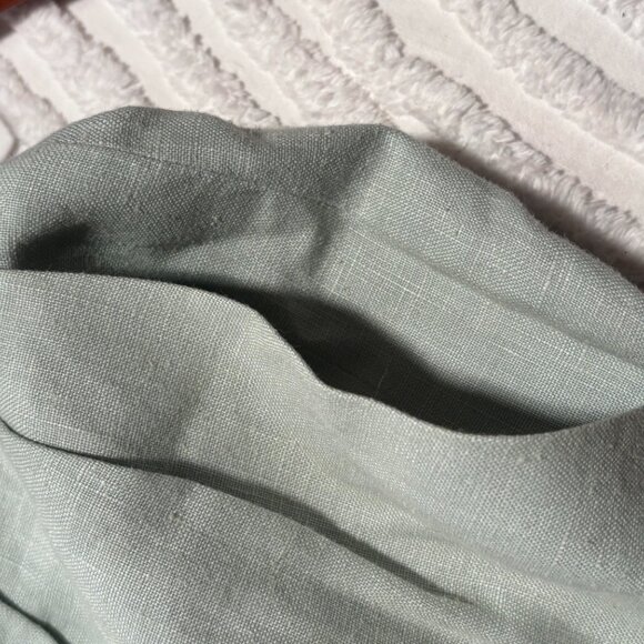 J.Crew Pleated Wide Leg 100% Linen Mint Green Pants Size 10 Petite - Picture 4 of 5